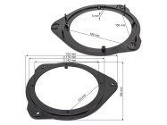 Audi A1 2010-3021 hangszóró beszerelő gyűrű hátsó oldalpolcba 165mm 271320-32