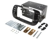 Fiat 500 2007-2015 2 DIN autórádió beszerelő keret fényes fekete 381094-33-2