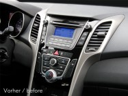 Hyundai i30 (GD) 2012.03-> dupla DIN autórádió beépítő keret 381143-32