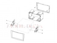 Opel Astra H, Corsa D, Zafira B dupla DIN rádió beépítő keret beépítése 381230-24-x