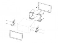 Opel Corsa C, Meriva, Signum, Tigra, Vectra C dupla DIN rádió beépítő keret 381230-26-2