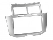 Toyota Yaris 2007-2012 dupla DIN autórádió beépítő keret ezüst CT24TY22