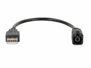 USB OEM csatlakozó megtartó adapter LVDS fekete>USB-A VW különböző járművek 44-1324-005