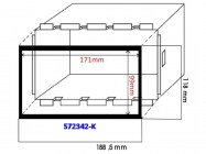 Keret a dupla ISO (110mm) autórádiókeretekhez kínai készülékekhez 572342-K